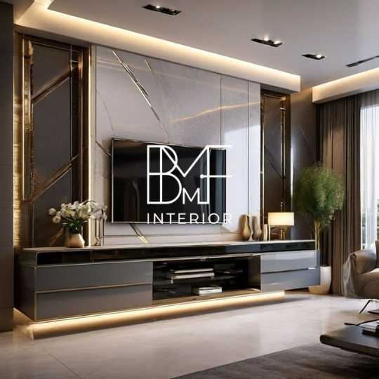 Custom backdrop tv Depok