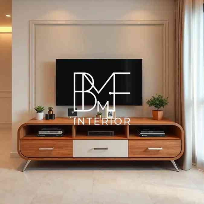 Custom meja tv Grand wisata Bekasi finishing rapi sudut tidak tajam aman balita