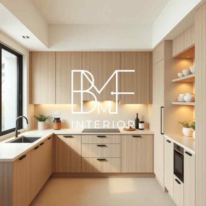 Jasa custom kitchen set terdekat Jatisampurna Bekasi nuansa japandi clean