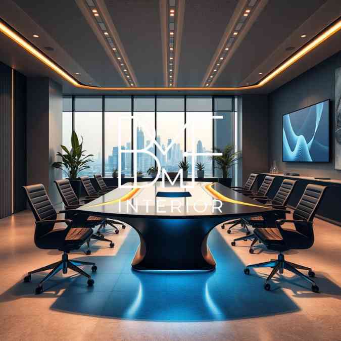 Jasa Custom Meja Meeting Kantor Jakarta Desain Futuristik