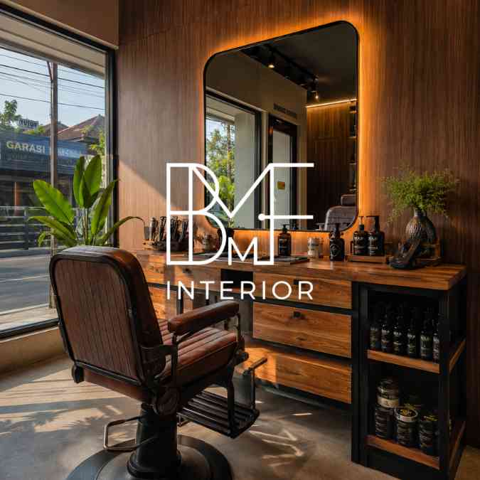 meja barbershop minimalis Bekasi Kayu Solid Tahan Lama